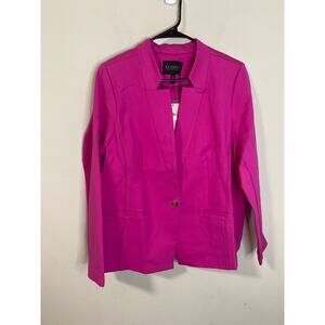 New Eloquii  Plus Size The Ultimate Stretch One Button Blazer, Pink Size 18